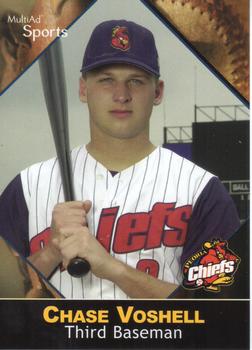 2002 MultiAd Peoria Chiefs #25 Chase Voshell Front