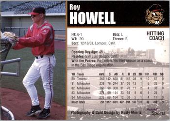 2002 MultiAd Portland Beavers #NNO Roy Howell Back