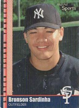 2002 MultiAd Staten Island Yankees #26 Bronson Sardinha Front