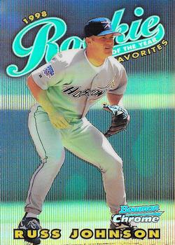 1997 Bowman Chrome - 1998 Rookie of the Year Favorites Refractor #ROY6 Russ Johnson Front