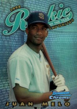 1997 Bowman Chrome - 1998 Rookie of the Year Favorites Refractor #ROY13 Juan Melo Front