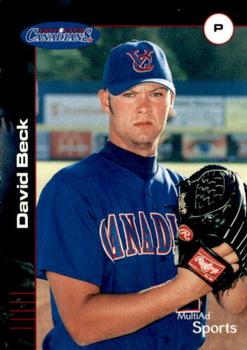 2002 MultiAd Vancouver Canadians #2 David Beck Front