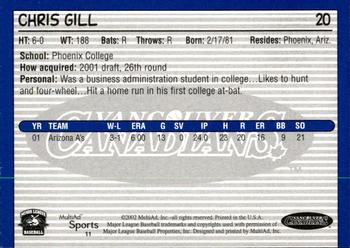 2002 MultiAd Vancouver Canadians #11 Chris Gill Back