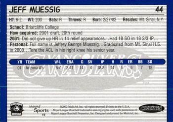 2002 MultiAd Vancouver Canadians #19 Jeff Muessig Back