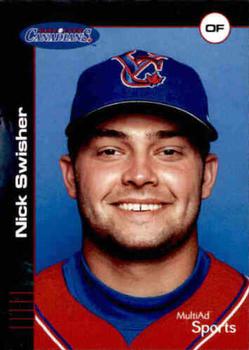 2002 MultiAd Vancouver Canadians #33 Nick Swisher Front