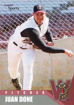 2002 MultiAd Wisconsin Timber Rattlers #6 Juan Done Front