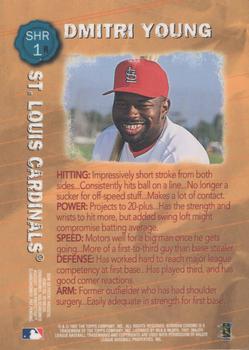 1997 Bowman Chrome - Scout's Honor Roll Refractor #SHR 1 Dmitri Young Back