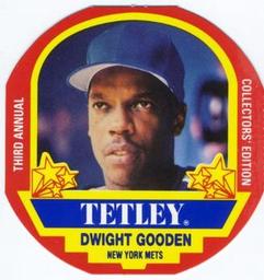 1990 Tetley Tea Discs #10 Dwight Gooden Front