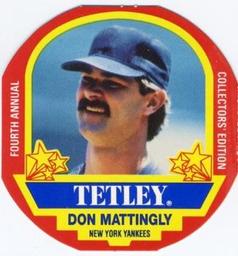 1990 Tetley Tea Discs #14 Don Mattingly Front