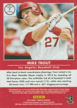 2015 Donruss - Production Line Red #7 Mike Trout Back