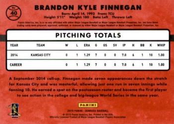 2015 Donruss - Stat Line Career #40 Brandon Finnegan Back