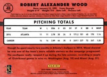 2015 Donruss - Stat Line Career #49 Alex Wood Back