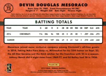 2015 Donruss - Stat Line Career #73 Devin Mesoraco Back