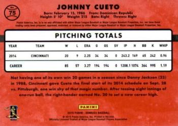 2015 Donruss - Stat Line Career #75 Johnny Cueto Back