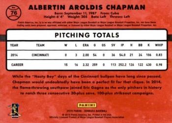 2015 Donruss - Stat Line Career #76 Aroldis Chapman Back