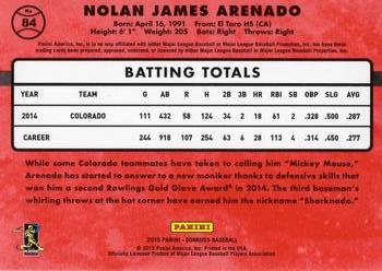 2015 Donruss - Stat Line Career #84 Nolan Arenado Back