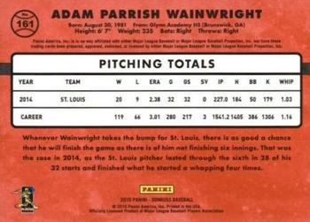 2015 Donruss - Stat Line Career #161 Adam Wainwright Back