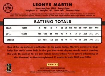 2015 Donruss - Stat Line Career #170 Leonys Martin Back