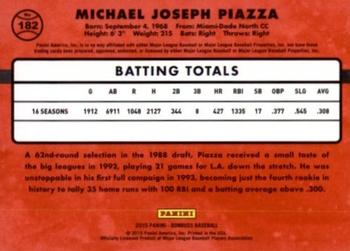 2015 Donruss - Stat Line Career #182 Mike Piazza Back