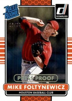 2015 Donruss - Press Proofs Gold #39 Mike Foltynewicz Front