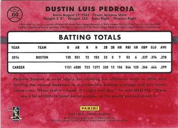 2015 Donruss - Press Proofs Gold #60 Dustin Pedroia Back