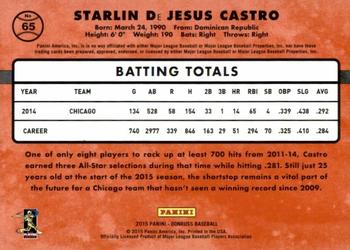 2015 Donruss - Press Proofs Gold #65 Starlin Castro Back