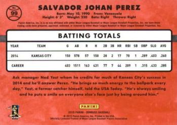 2015 Donruss - Press Proofs Gold #99 Salvador Perez Back