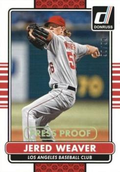 2015 Donruss - Press Proofs Gold #103 Jered Weaver Front