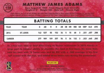 2015 Donruss - Press Proofs Gold #158 Matt Adams Back