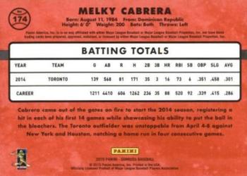 2015 Donruss - Press Proofs Gold #174 Melky Cabrera Back