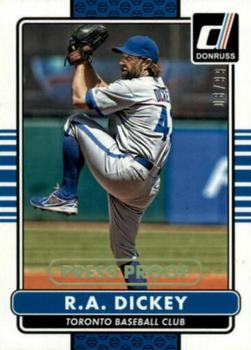 2015 Donruss - Press Proofs Gold #175 R.A. Dickey Front