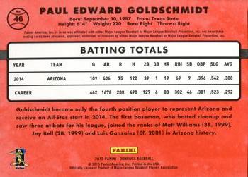 2015 Donruss - Stat Line Season #46 Paul Goldschmidt Back