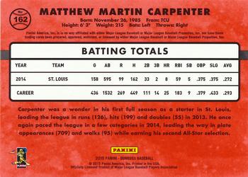 2015 Donruss - Stat Line Season #162 Matt Carpenter Back