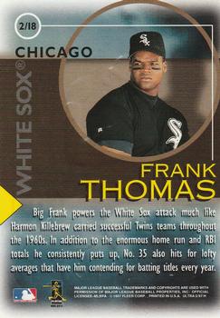 1997 Ultra - Fame Game #2 Frank Thomas Back