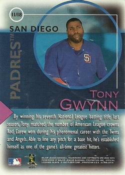1997 Ultra - Fame Game #11 Tony Gwynn Back