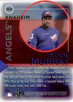 1997 Ultra - Fame Game #18 Eddie Murray Back