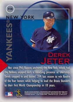 1997 Ultra - Fame Game #7 Derek Jeter Back