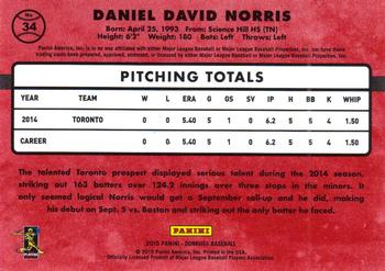 2015 Donruss - Press Proofs Silver #34 Daniel Norris Back