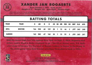 2015 Donruss - Press Proofs Silver #62 Xander Bogaerts Back