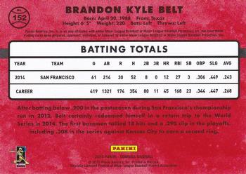 2015 Donruss - Press Proofs Silver #152 Brandon Belt Back