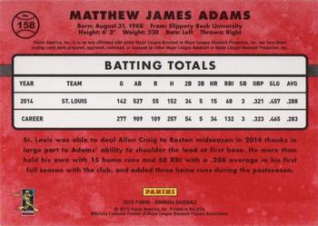 2015 Donruss - Press Proofs Silver #158 Matt Adams Back