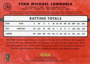 2015 Donruss - Press Proofs Silver #164 Evan Longoria Back