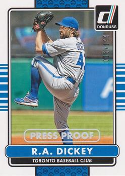 2015 Donruss - Press Proofs Silver #175 R.A. Dickey Front