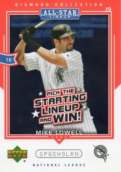 2004 Upper Deck Diamond Collection All-Star Lineup - Game Cards #AS-ML Mike Lowell Front