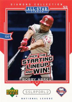 2004 Upper Deck Diamond Collection All-Star Lineup - Game Cards #AS-BA Bobby Abreu Front