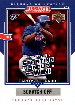 2004 Upper Deck Diamond Collection All-Star Lineup - Game Cards #AS-CD Carlos Delgado Front