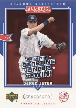 2004 Upper Deck Diamond Collection All-Star Lineup - Game Cards #AS-DJ Derek Jeter Front