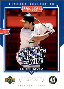 2004 Upper Deck Diamond Collection All-Star Lineup - Game Cards #AS-EC Eric Chavez Front