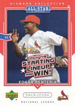 2004 Upper Deck Diamond Collection All-Star Lineup - Game Cards #AS-ER Edgar Renteria Front