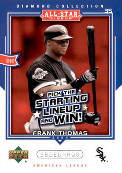 2004 Upper Deck Diamond Collection All-Star Lineup - Game Cards #AS-FT Frank Thomas Front